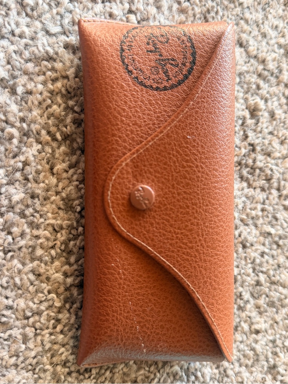 Authentic Ray-Ban Tan Leather Sunglasses Case